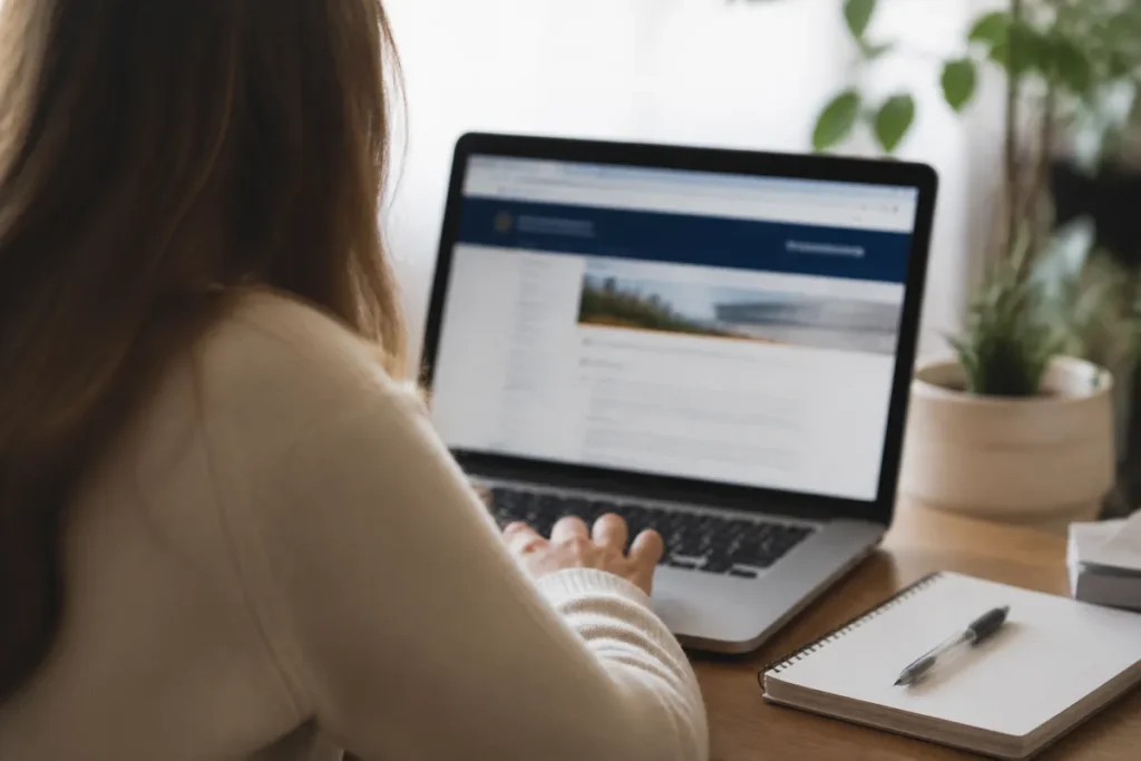 Estudante acompanhando o portal do Inep a espera do edital do Enem 2027