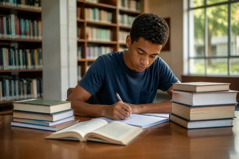 Como estudar para o Enem sem dinheiro para cursinho: estudante usando fonte gratuita