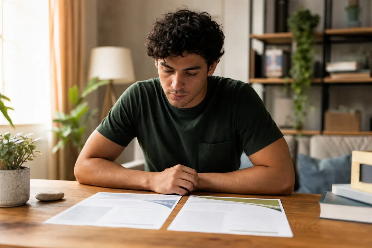 Estudante comparando Prouni e Fies como alternativas após o Sisu